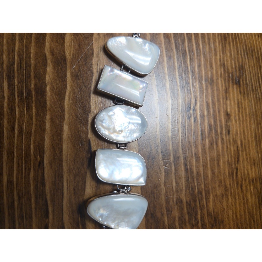 Thai Sterling and Mother of Pearl Bracelet